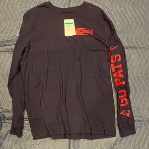 Nike Patriots Blue and Red Long Sleeve Shirt